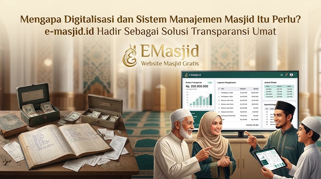 Mengapa Digitalisasi dan Sistem Manajemen Masjid Itu Perlu? e-masjid.id Hadir Sebagai Solusi Transparansi Umat